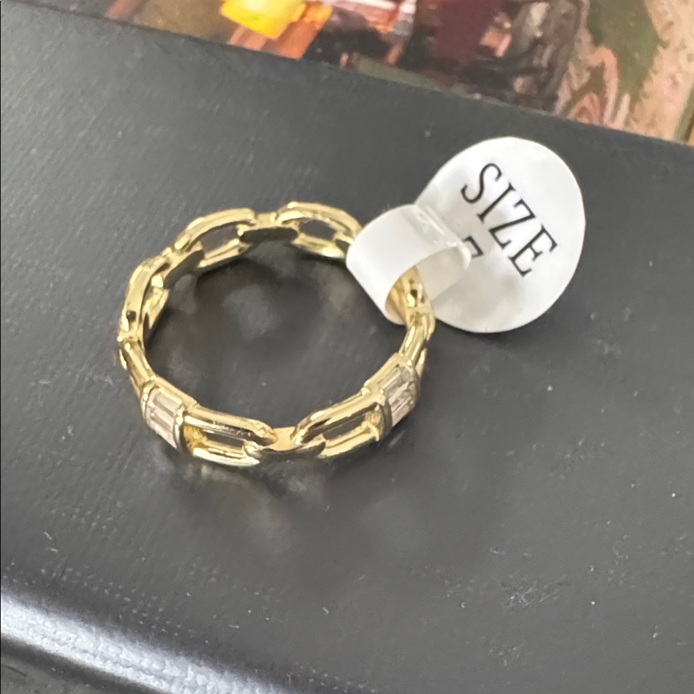 Freida Rothman Gold Chain Ring